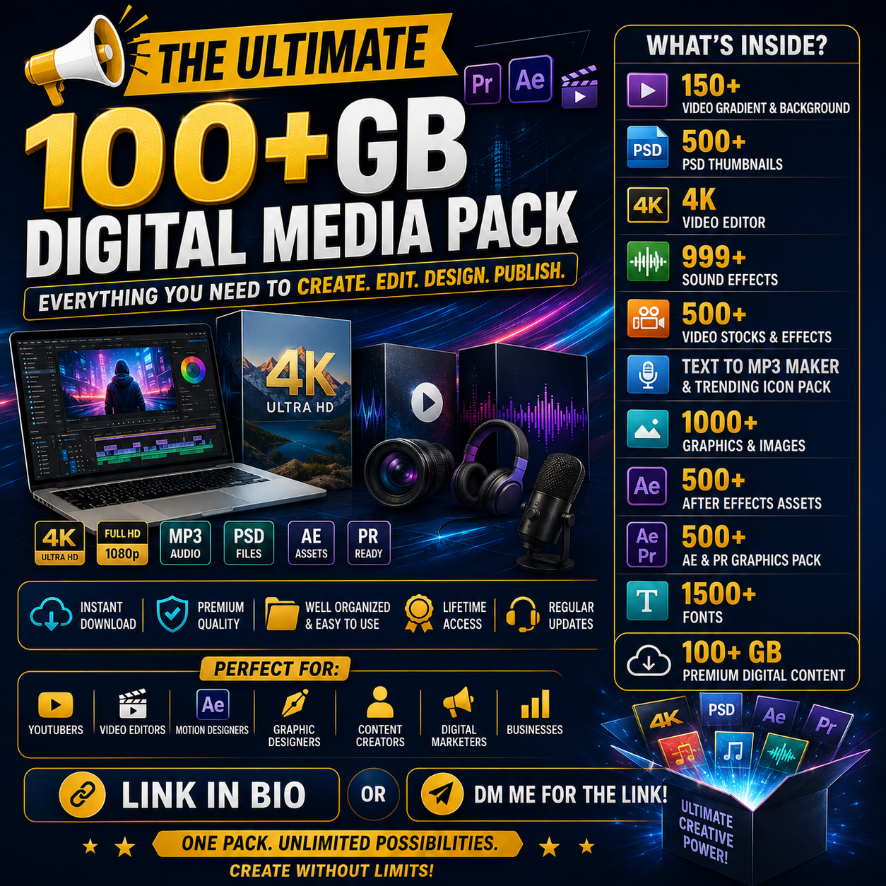 100+ GB Digital Media Pack