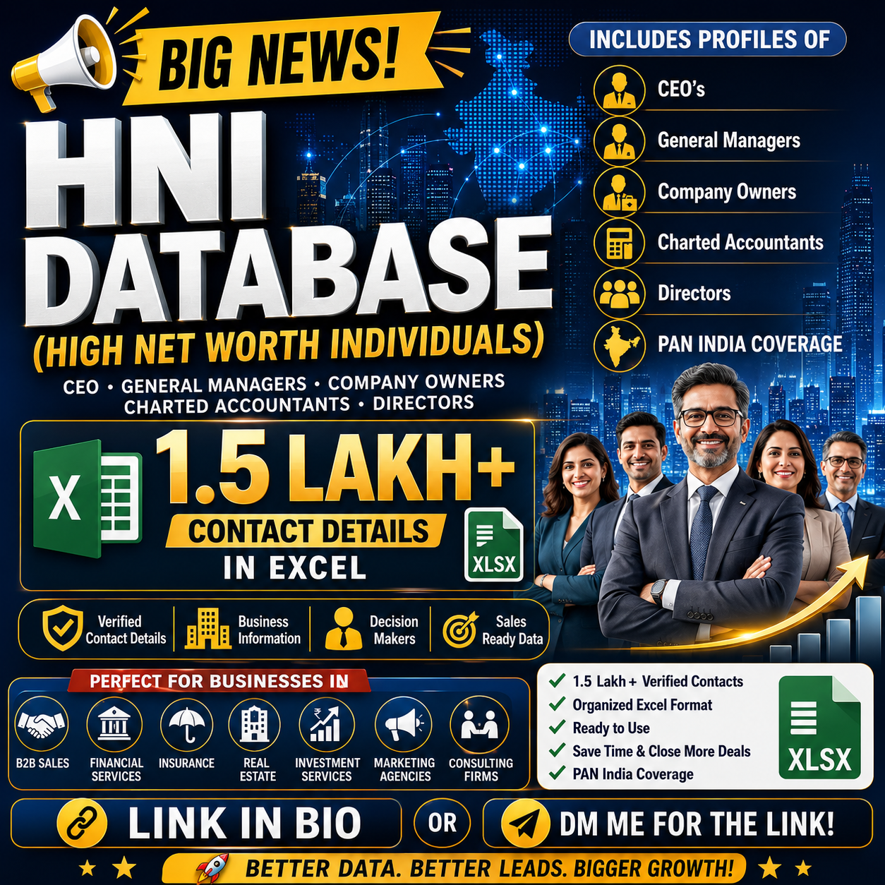High Net-worth Individuals (HNI Database)